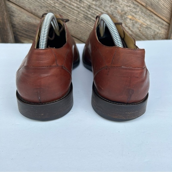 Johnston & Murphy Men's Size 9 M Brown Moc Toe Lace Up Leather Made in Italy - Picture 7 of 9